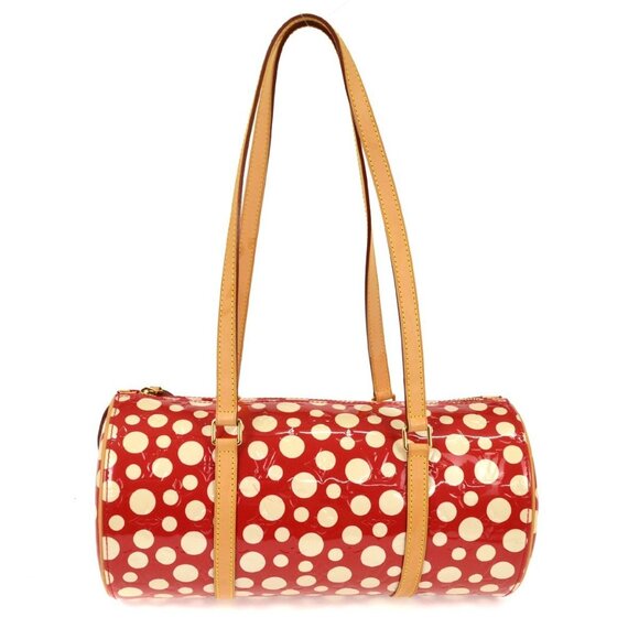 Louis Vuitton Red Vernis Dot Infinity Papillon Handbag M91425 TJ2132 NQ00070 - Picture 1 of 7
